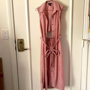 Maxi white and red striped dress❤️⚪️